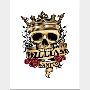 William Skull Wanted Posters and Art